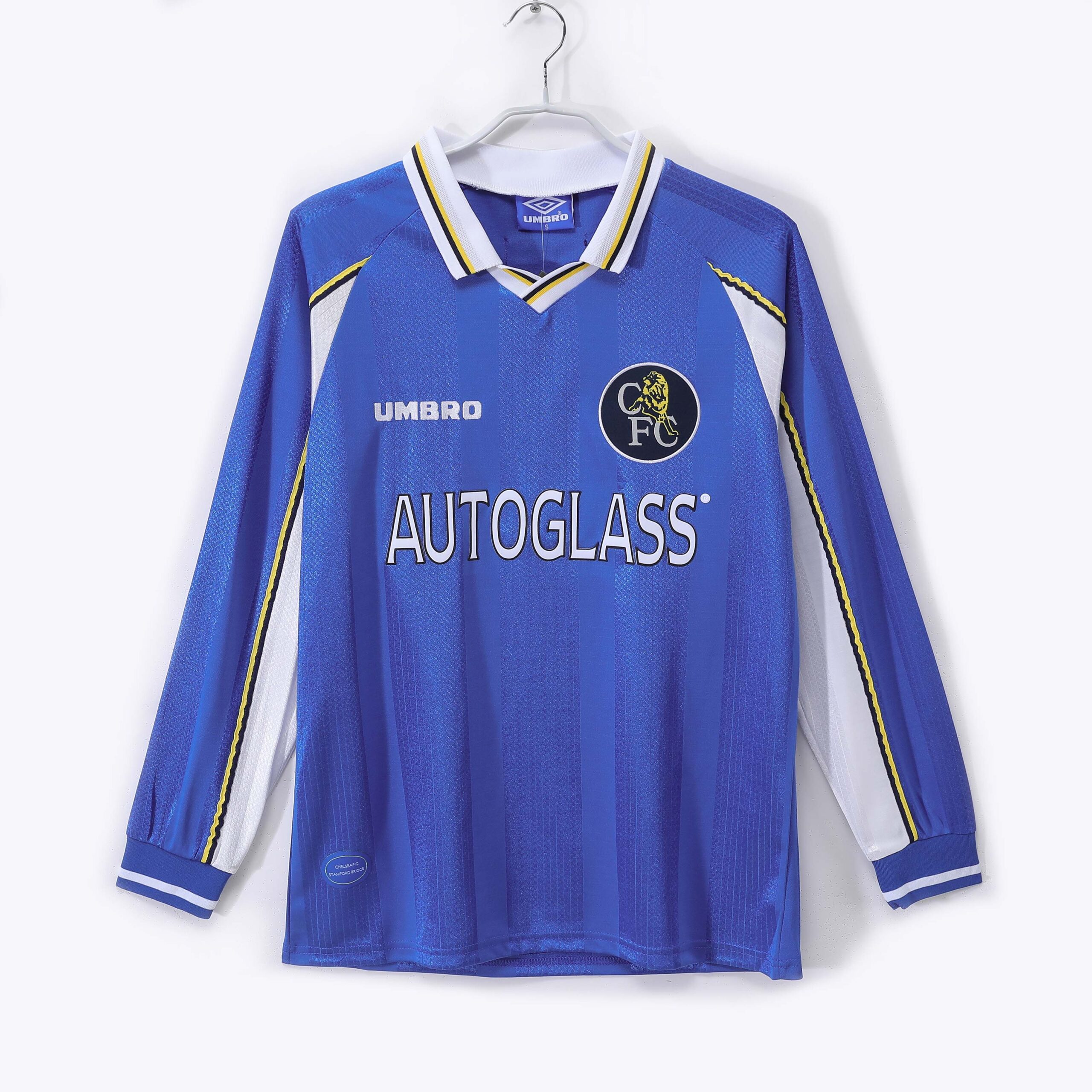 a451eac7a0cb7f1272b92d5249471864.jpg 1997/1999 Retro Long Sleeve Chelsea Home Football Shirt 1:1 Thai Quality - Image 1