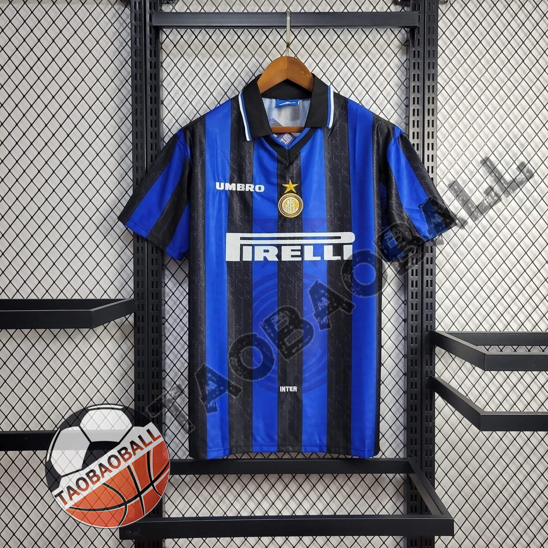 aa98eb1896ce62615cac73e4906df74e.jpg 1997/1998 Retro Inter Milan Home Football Shirt 1:1 Thai Qualit - Image 1