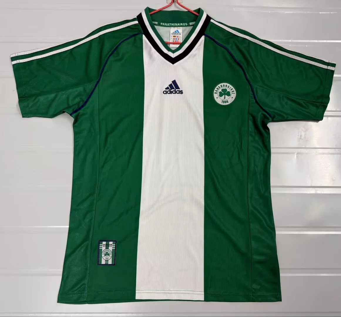 b21761013e5acf08eebe5b2149096fba.webp 1998/1999 Retro Panathinaikos FC Home Football Shirt 1:1 Thai Quality - Image 1