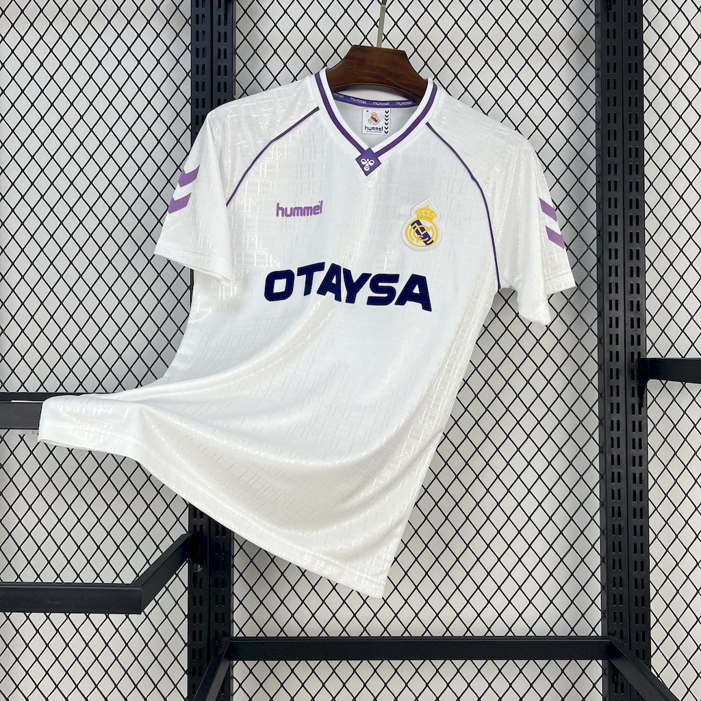 b7ae590502247122be3ed21f5a337445.jpg 1990/1991 Retro Real Madrid Home Football Shirt 1:1 Thai Quality - Image 1