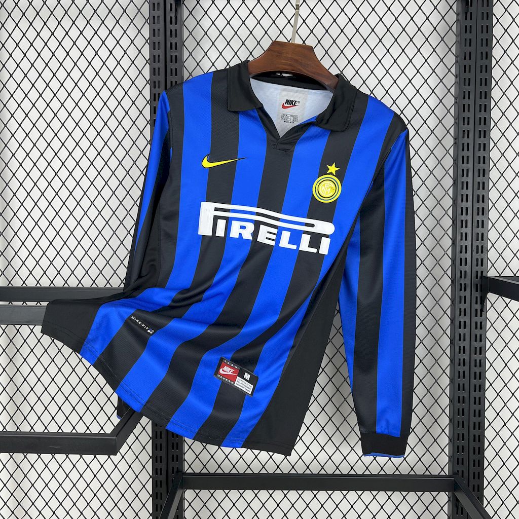 bb3cc308d0a7bb9168e57d9853862487.jpg 1998/1999 Retro Long Sleeve Inter Milan Home Football Shirt 1:1 Thai Qualit - Image 1