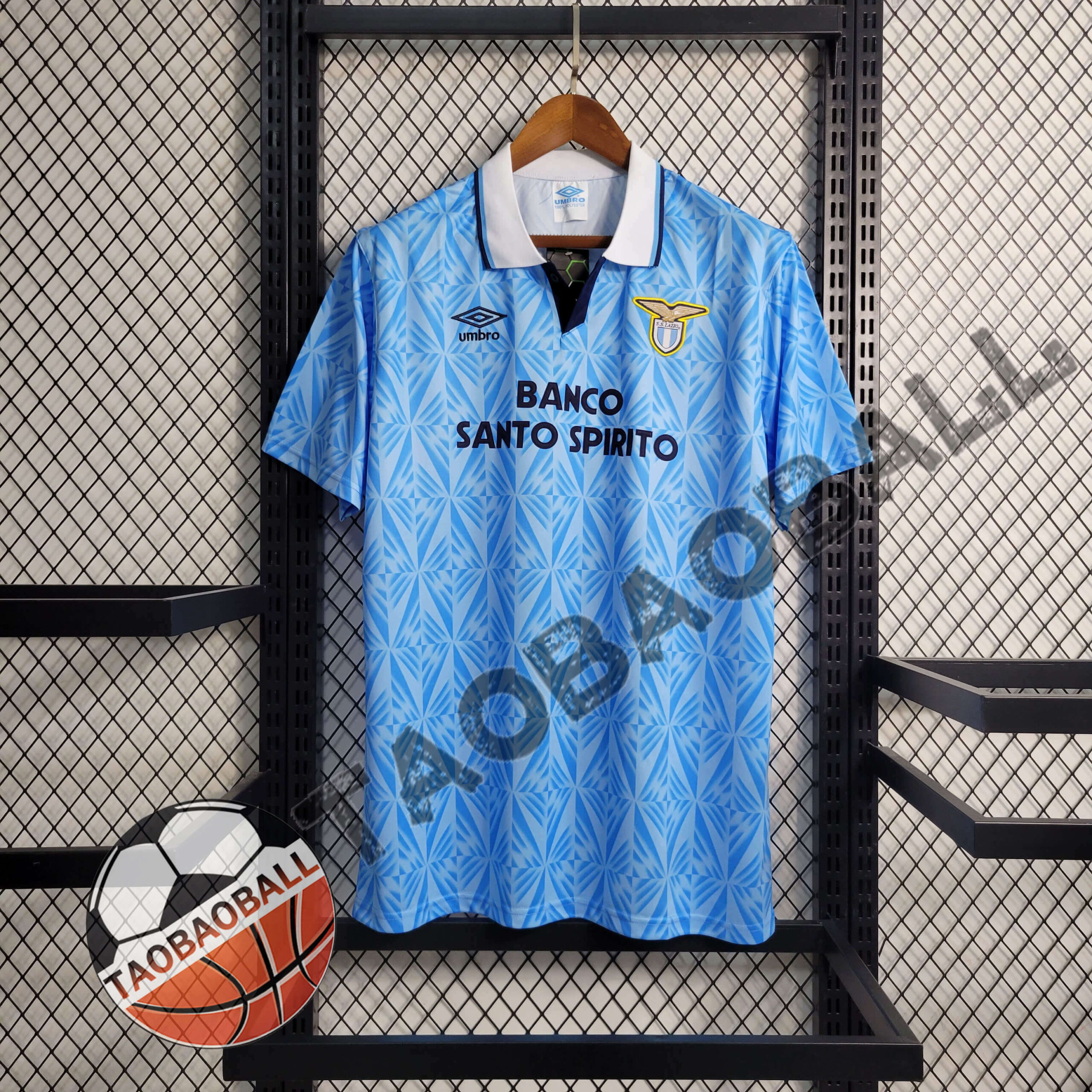 bbcd7b1c1e4fe32663f53069f892c7c6.jpg 1991/1992 Retro Lazio Home Football Shirt 1:1 Thai Quality - Image 1
