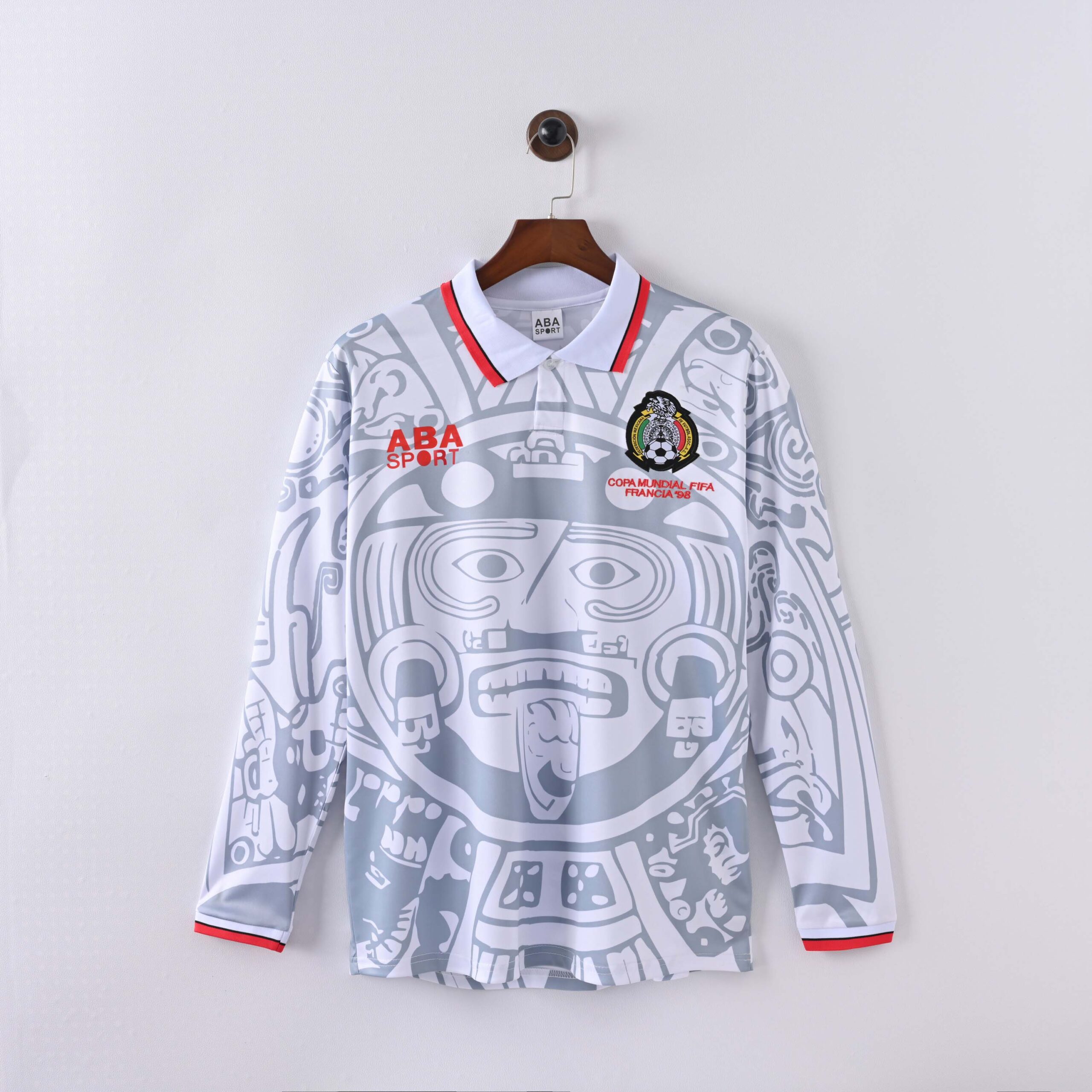 c05a8fb2fd57909535254830a8394bf9.jpg 1998 Retro Long Sleeve Mexico Away Football Shirt 1:1 Thai Quality - Image 1