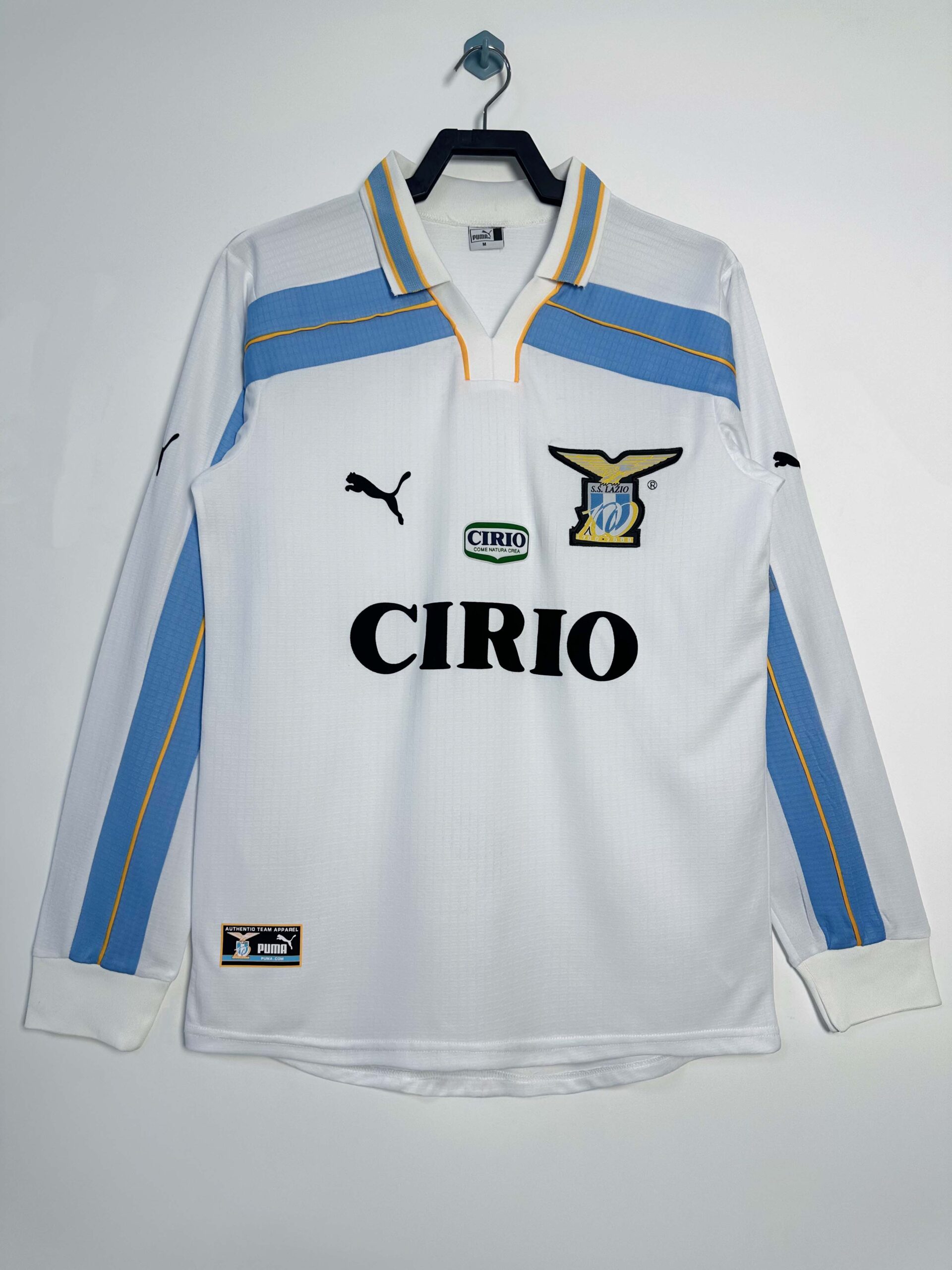 c4c1a754fd68ccb385990234468a4a3b.jpg 1998/2000 Retro Long Sleeve Lazio Third Away Football Shirt 1:1 Thai Quality - Image 1