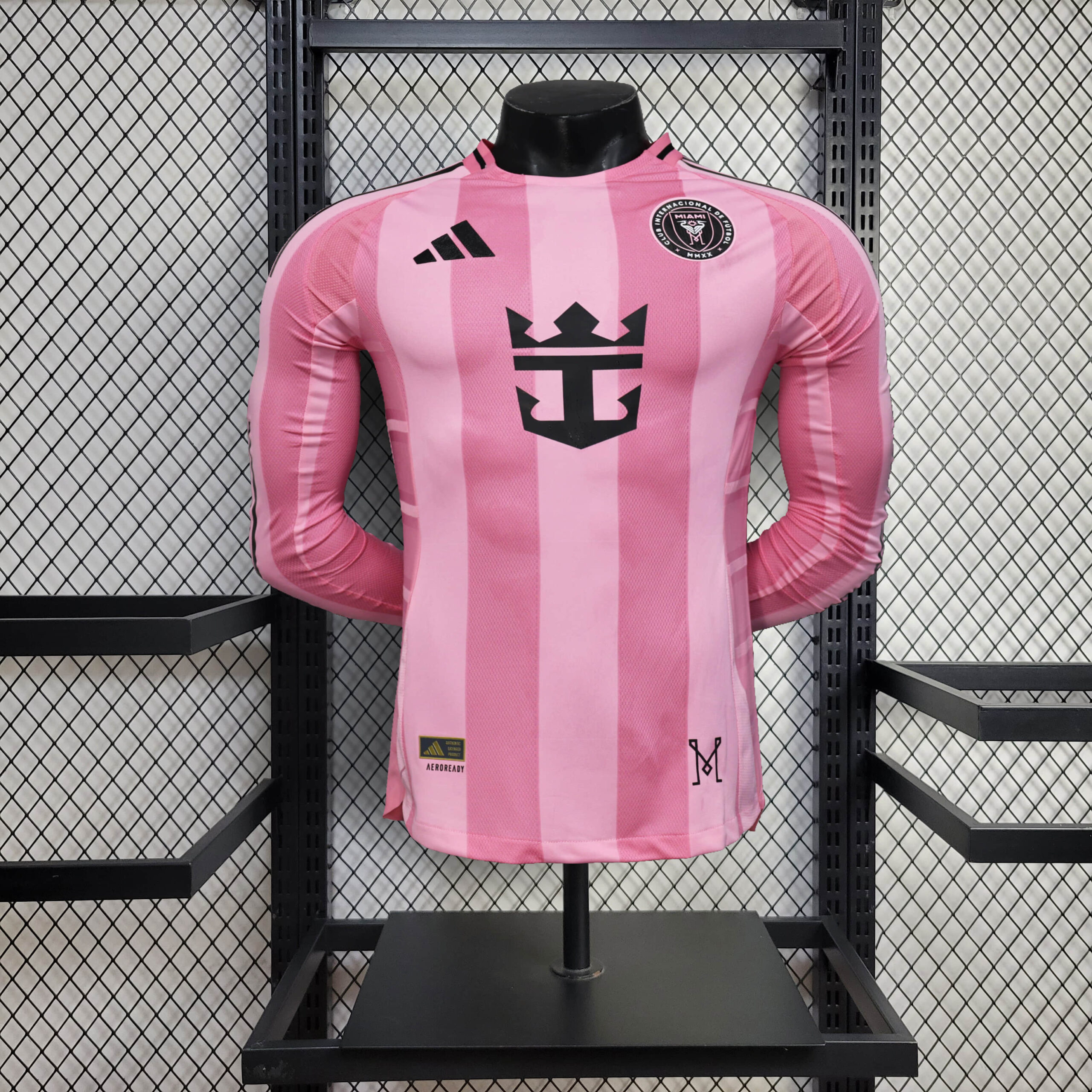 c65562c9fd5e8531d11d6e23f753b328.jpg 2025/2026 Long Sleeve Player Version Inter Miami Home Football Shirt 1:1 Thai Quality - Image 1