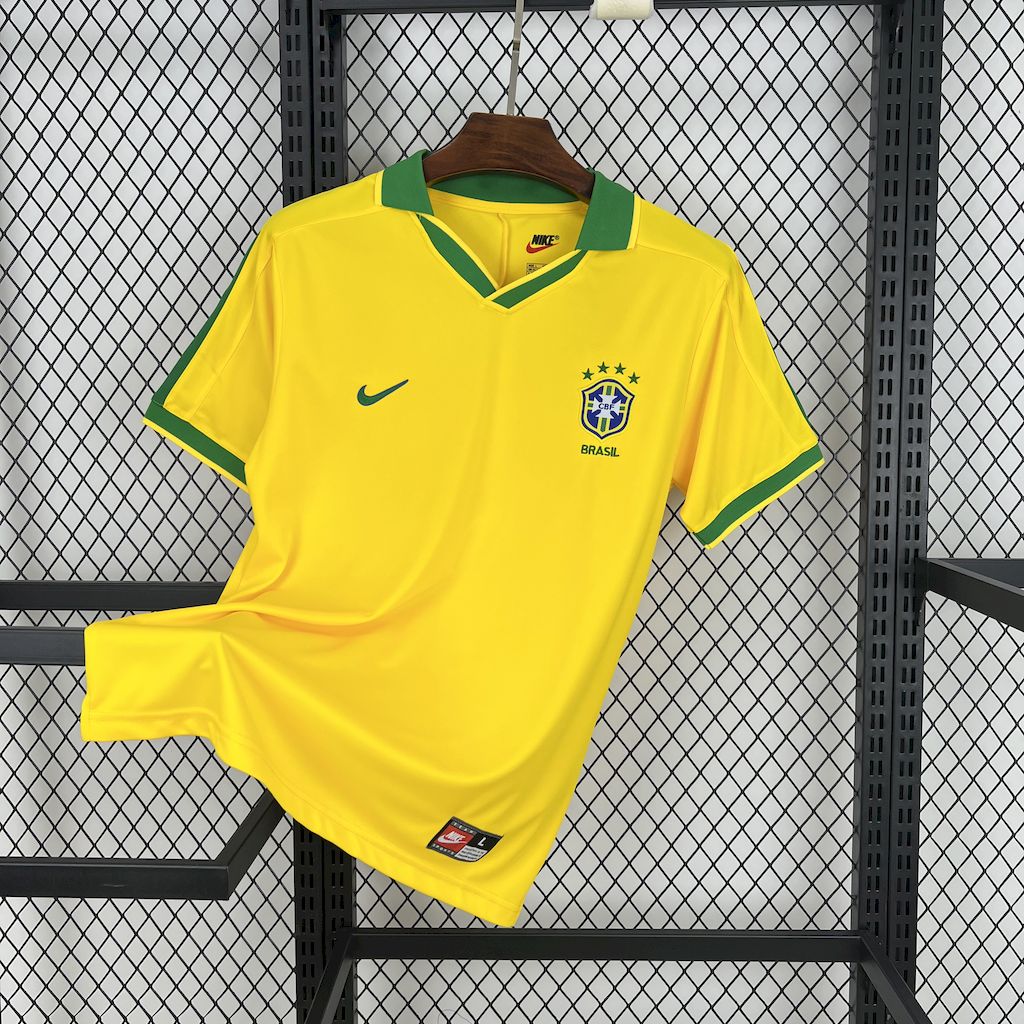 c7de64509ce102c03bf16ac6dc21073a.jpg 1997 Retro Brazil Home Football Shirt 1:1 Thai Quality - Image 1