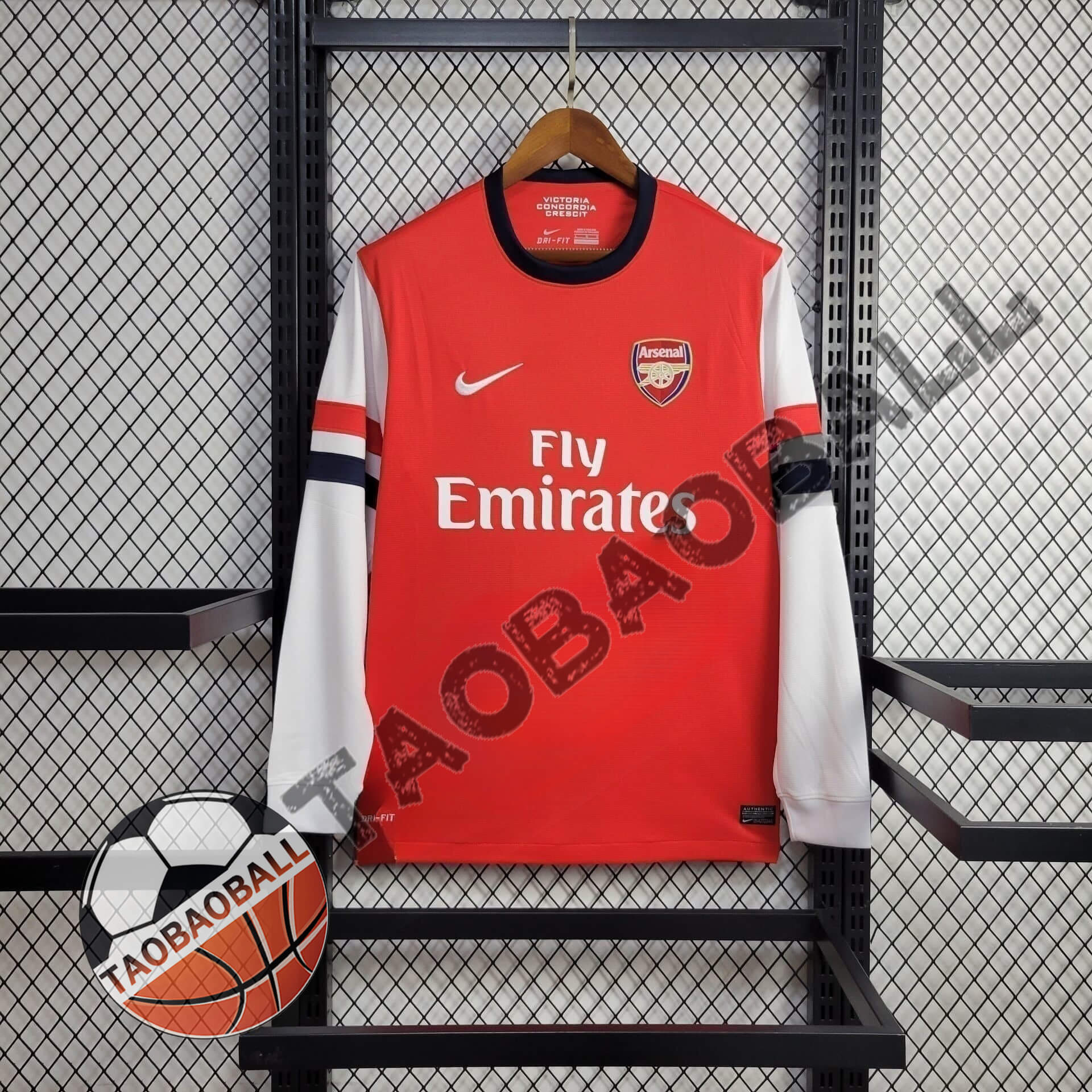 d7c8ce894e1622f3fe5bd70b113c7d77.jpg 2012/2013 Long Sleeve Retro Arsenal Home Football Shirt 1:1 Thai Quality - Image 1