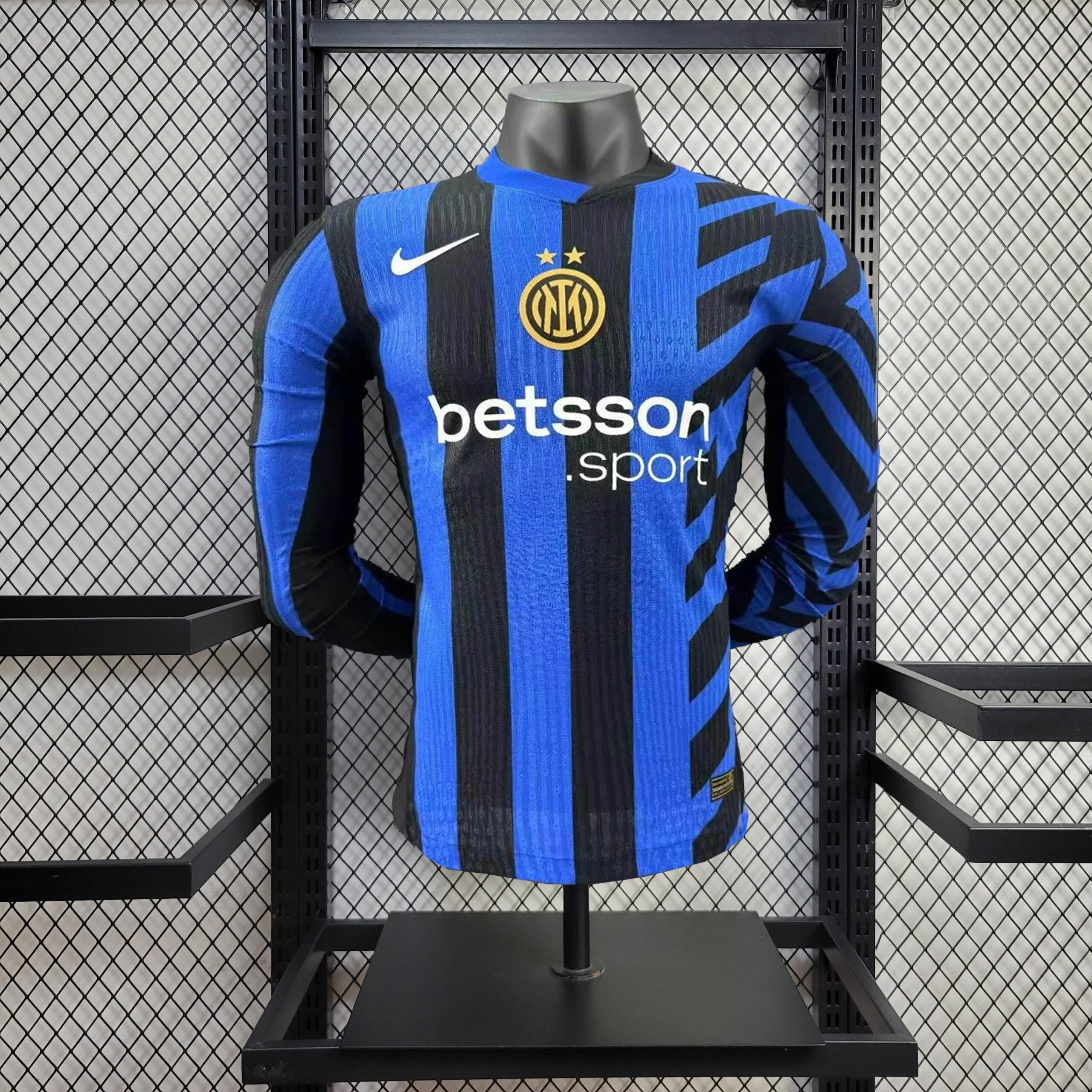 da780961d99ba90315acae8d61232c93.jpg 2024/2025 Long Sleeve Player Version Inter Milan Home Football Shirt 1:1 Thai Quality - Image 1