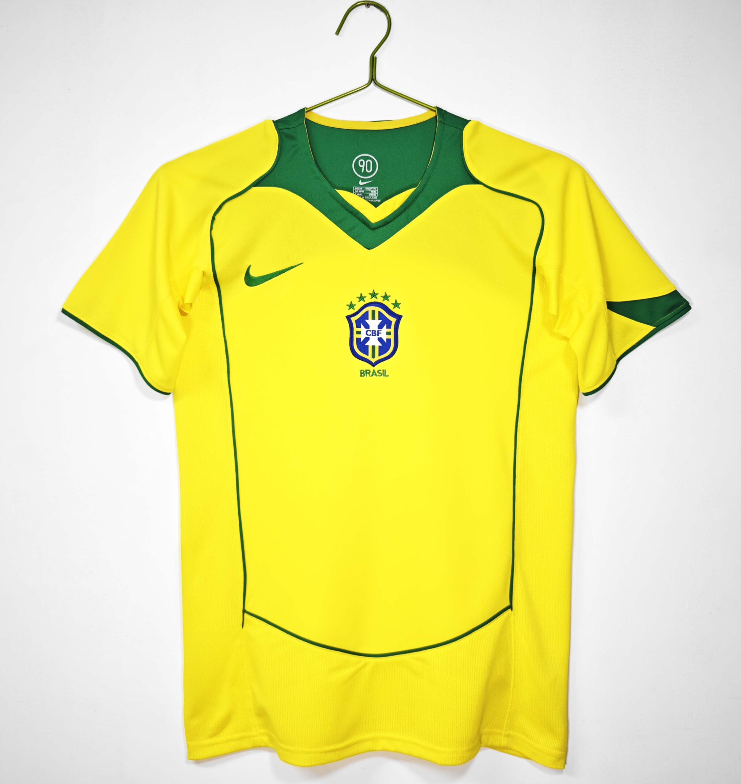 dc11d662e7939e6d846185bdb5e61a84.jpg 2004 Retro Brazil Home Football Shirt 1:1 Thai Quality - Image 1