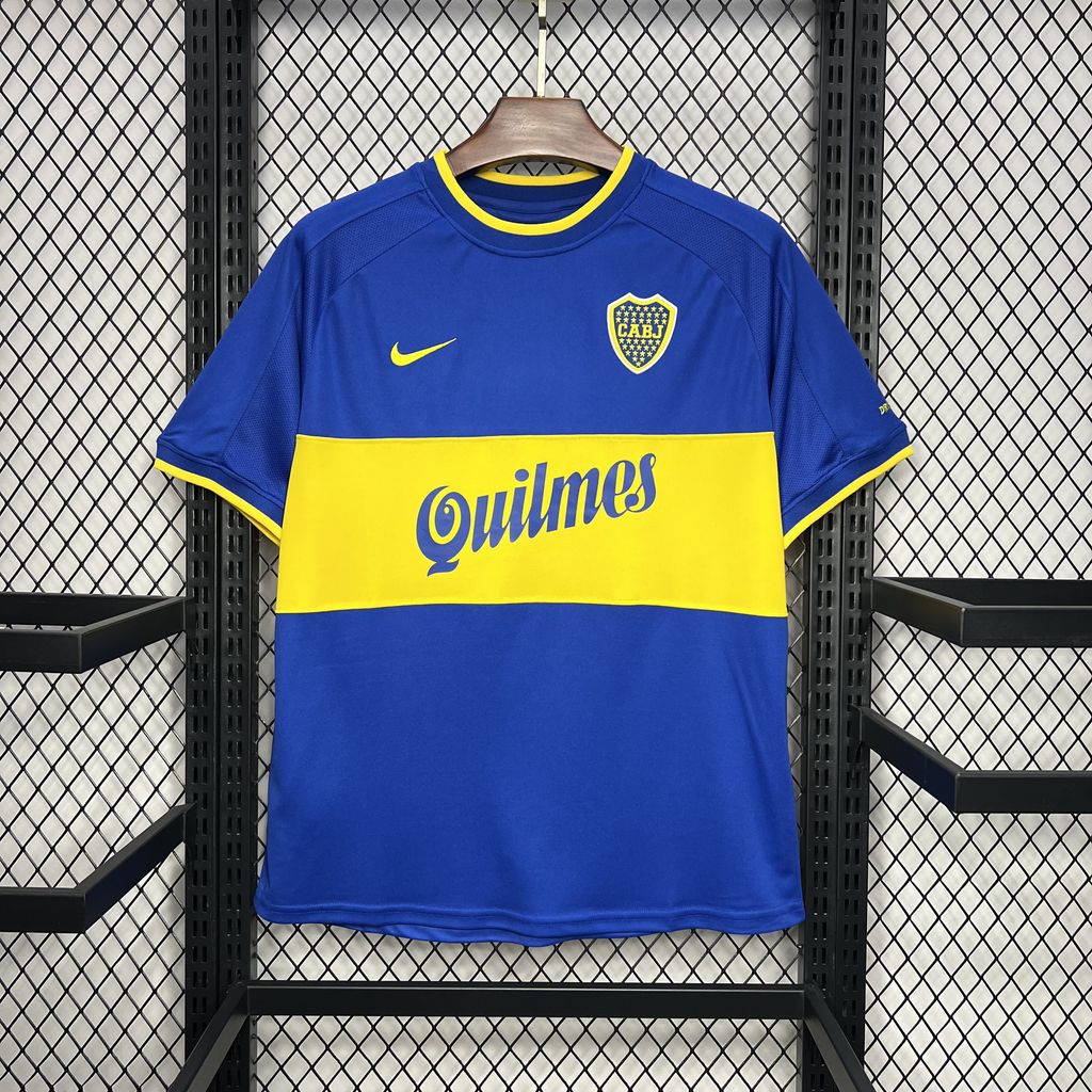 e7715266a5a0b15517fa81e457e65614.jpg 2000/2001 Retro Boca Juniors Home Football Shirt 1:1 Thai Quality - Image 1