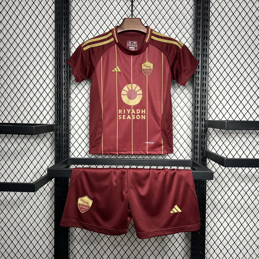 ebaaac1c899ff862acf930dd0b1c4f62.jpg 2024/2025 AS Roma Home Football Shirt Kids Size 1:1 Thai Quality - Image 1