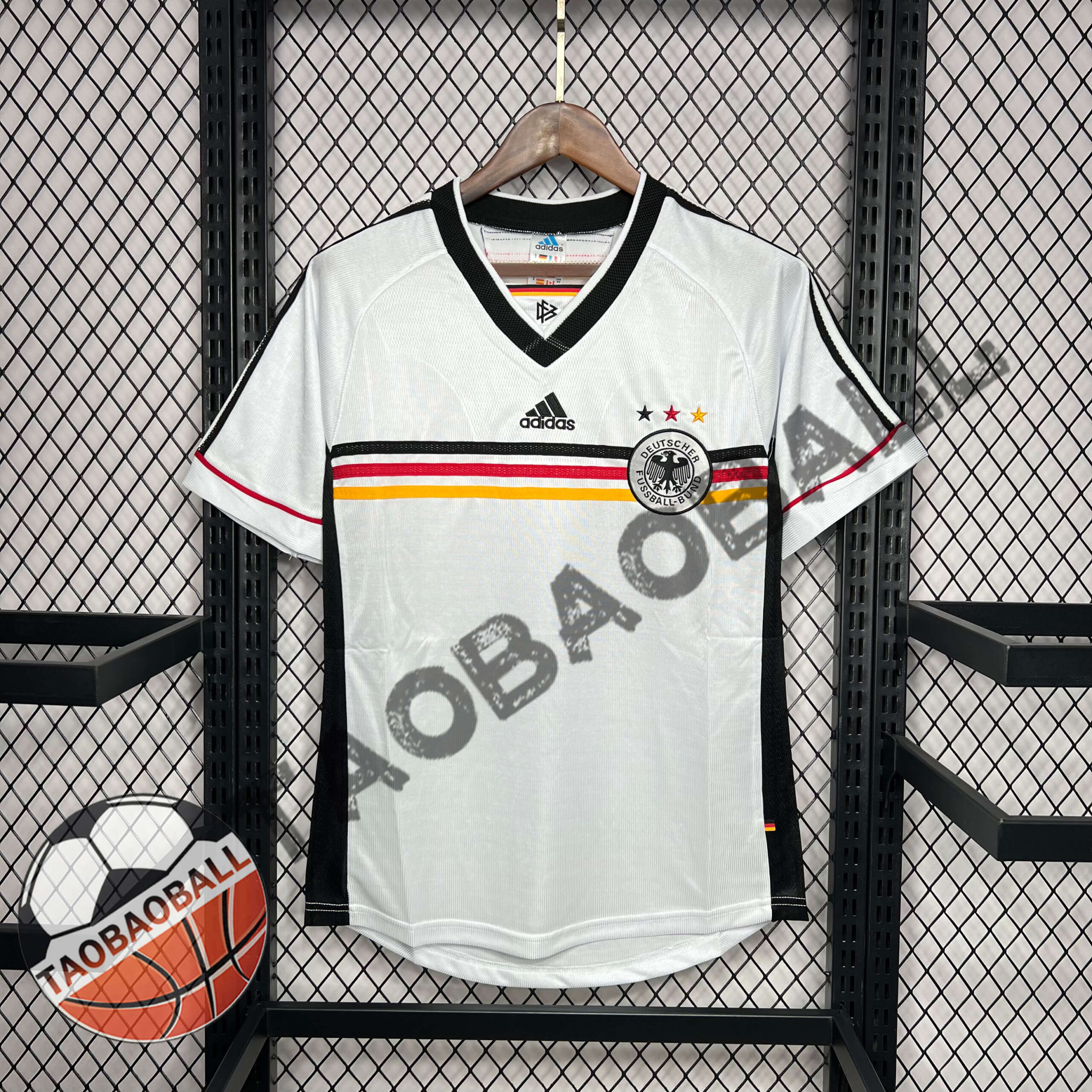 ec8c033947f84e08620bbf6711e154ec.jpg 1998 Retro Germany Home Football Shirt 1:1 Thai Quality - Image 1