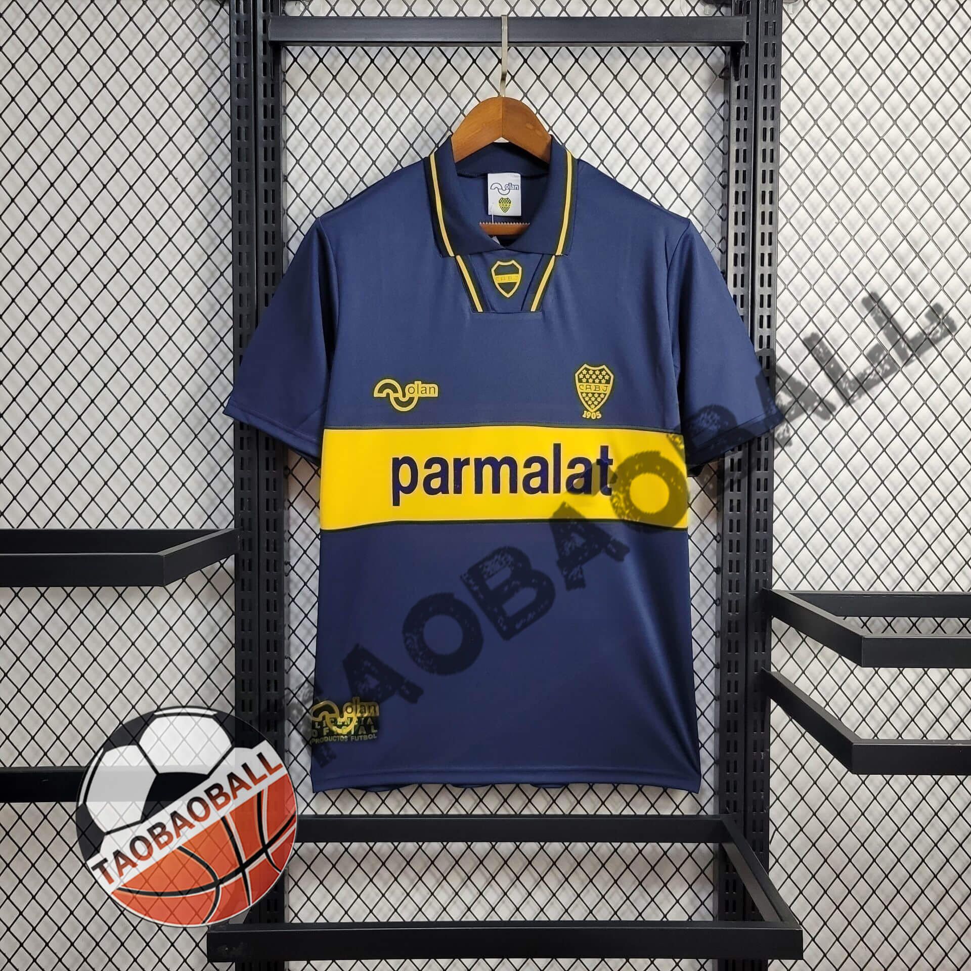 f2b14b4a846e762337c227bb90d88afd.jpg 1993/1995 Retro Boca Juniors Home Football Shirt 1:1 Thai Quality - Image 1