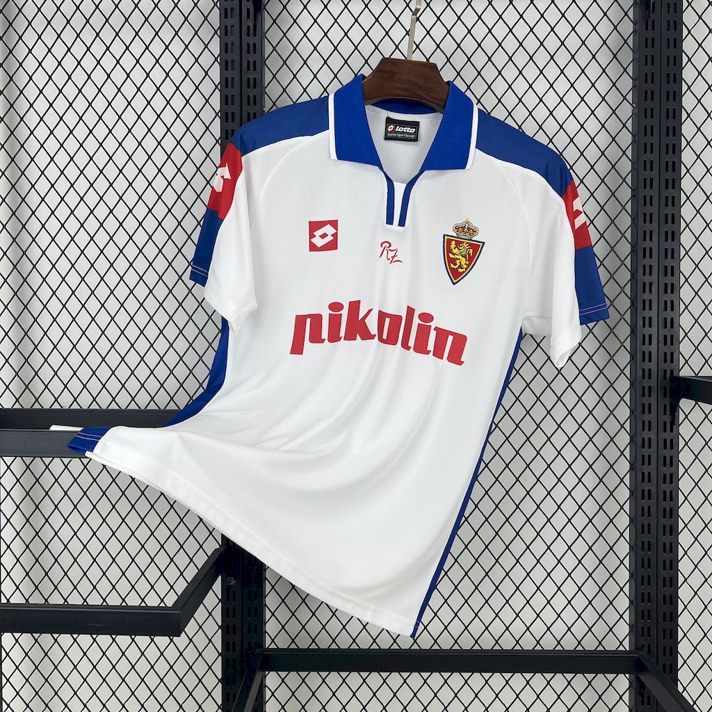 f629f2310641dc0ece16b0d9b0a85cbb.jpg 2004/2005 Retro Real Zaragoza Home Football Shirt 1:1 Thai Quality - Image 1