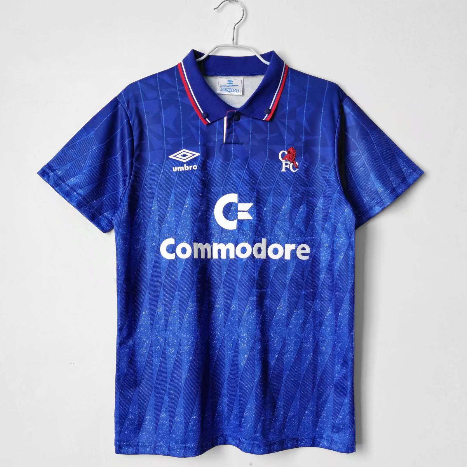 f65f7b396de69b7ebcd1f6c6a21c5955.jpg 1989/1991 Retro Chelsea Home Football Shirt 1:1 Thai Quality - Image 1